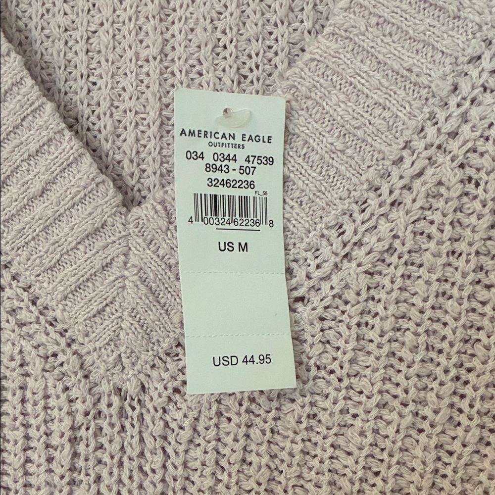 American Eagle Outfitters Lilac V-Neck Sweater NWT - Picture 3 of 5